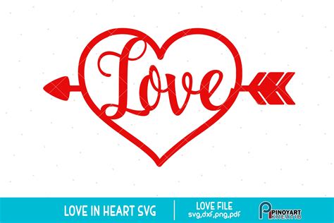 Free Heart Arrows Svg / Love Heart Svg A Valentine Svg Vector File
