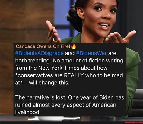 Candace Owens On Fire Bidenlsadisgrace And Bidenswar Are Both Trending No Amount Of Fiction