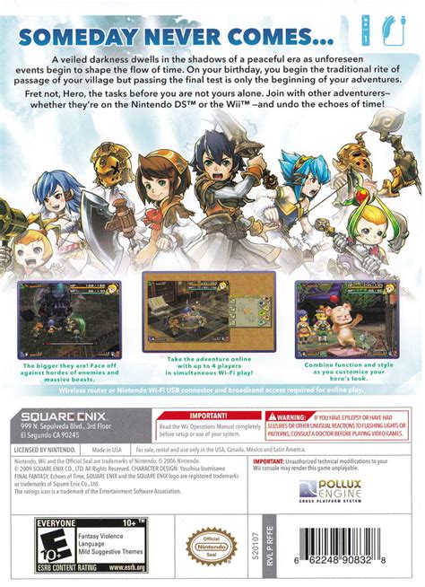 It is the first final fantasy crystal chronicles game that allows players to play together online and it allows players who own a nintendo wii or nintendo ds to play together at the. Final Fantasy: Crystal Chronicles - Echoes of Time (2009 ...