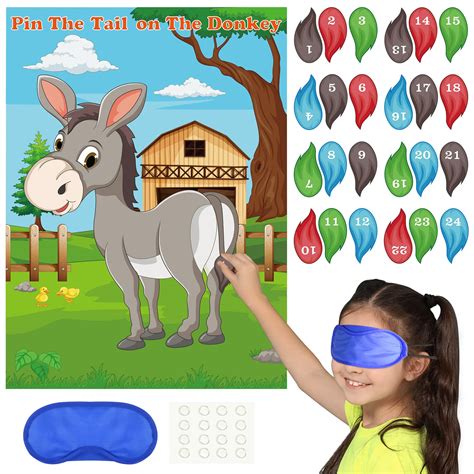 Buy Plulon Pin The Tail On The Donkey Party Game Donkey Games With