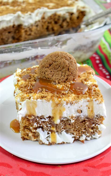 Christmas red velvet poke cake recipe from yummiest food. Gingerbread Poke Cake | Spice cake mix recipes, Poke cake recipes, Desserts