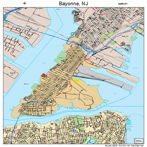 Bayonne New Jersey Street Map 3403580