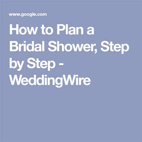 How To Plan A Bridal Shower Step By Step Weddingwire Plan A How To