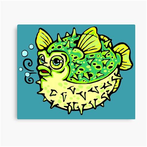 Puffer Fishblowfish 11x14 Giclee Print Of A Watercolor Painting For The