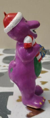 Barney Christmas Ornament 1999 Kurt Adler Purple Dinosaur Santa Hat