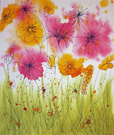Craft And Other Activities For The Elderly Painting Wild Flowers With