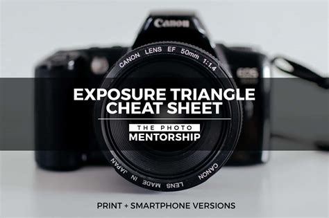 Exposure Triangle Cheat Sheet David Molnar Your Photography Mentor