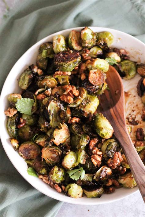 Crispy Roasted Brussels Sprouts With Toasted Walnuts And Goat Cheese 29