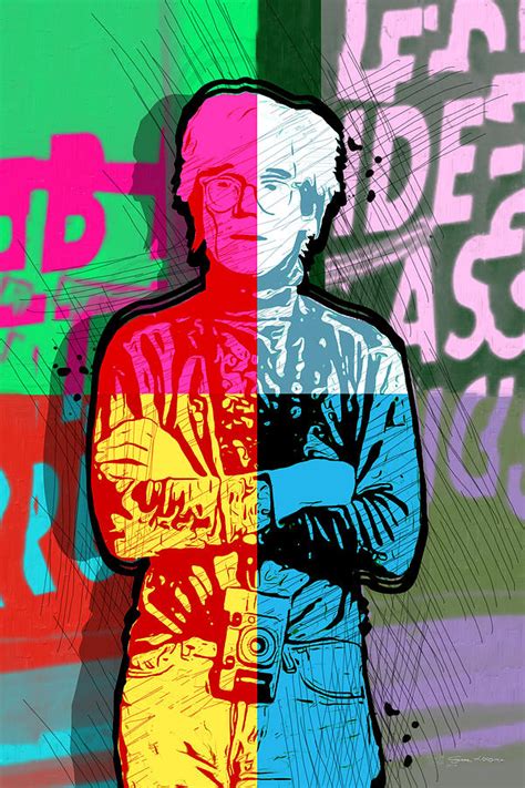 Andy Warhol With Camera Tribute No 2 Digital Art By Serge Averbukh