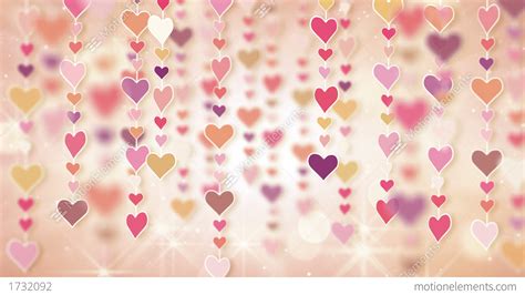 Dangling Pink Hearts Loopable Background 4k Stock Animation 1732092