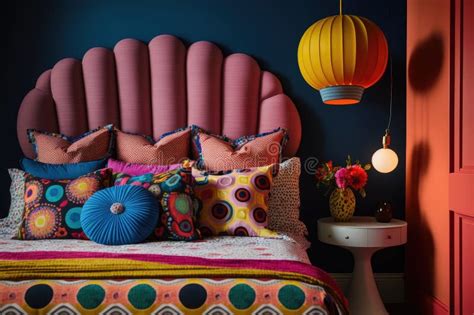 Brightly Colored Bedroom With Bold Patterns And Textures For Fun And