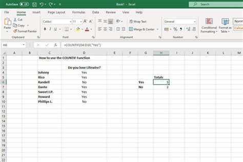 Comment Utiliser La Fonction Countif Dans Excel