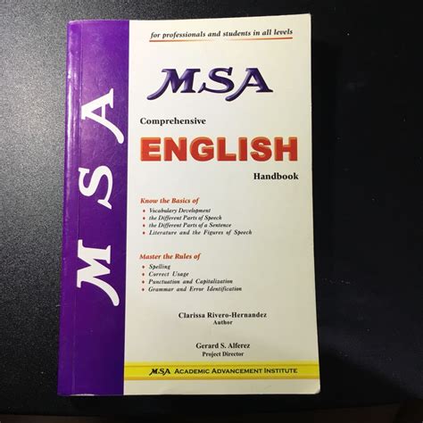 Msa Comprehensive English Handbook Hobbies And Toys Books And Magazines