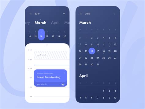 Calendar App Interface Design Mobile App Design Inspiration App