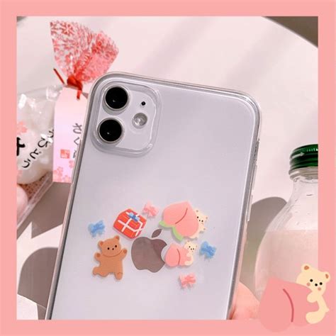 Ins Hot Cute Cartoon Animal Bear Korean Phone Case For Iphone Free