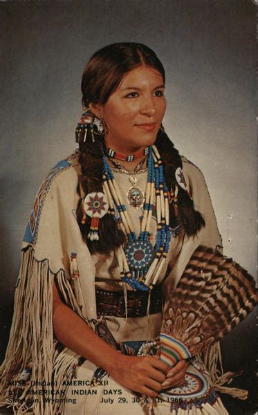 Miss Indian America Xii Cheyenne Wy Native Americana Postcard