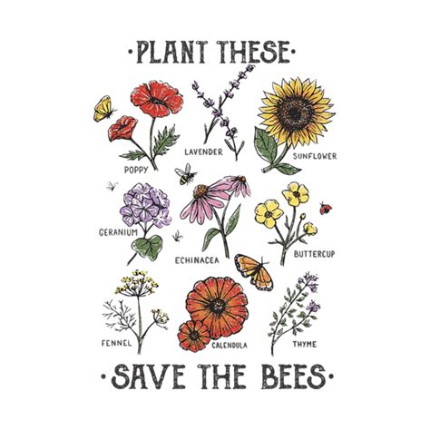 Plant These Save The Bees Flowers Gardening T Shirt Plant These Save