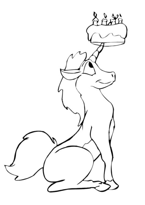 Coloriage licorne anniversaire  Unicorn coloring pages, Birthday