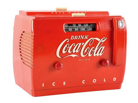 lot detail coca cola cooler radio