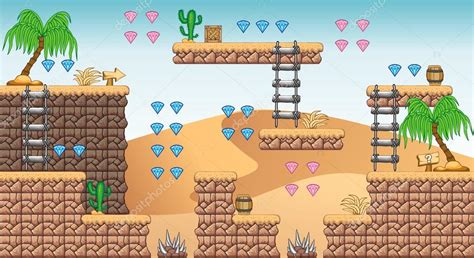 Los juegos fueron creados para conectarse con las personas, así que los juegos de dos jugadores es una de las cosas. Juego de plataforma 2D Tileset 11 Imagen Vectorial de ...