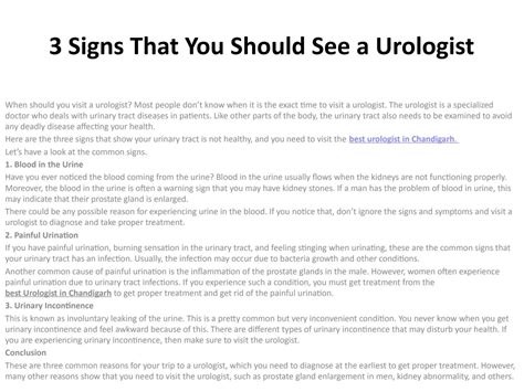 3 Signs That You Should See A Urologist By Lovina Kapoor Issuu