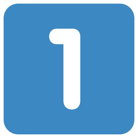 Number 1 Generic Blue Icon