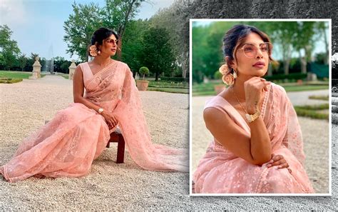 Priyanka Chopras Pink Net Saree Is The Prettiest Bridesmaid Outfit This Season