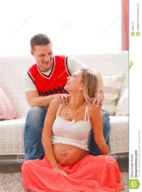Young Man Making Massage His Pregnant Wife Stock Images Image 23262714