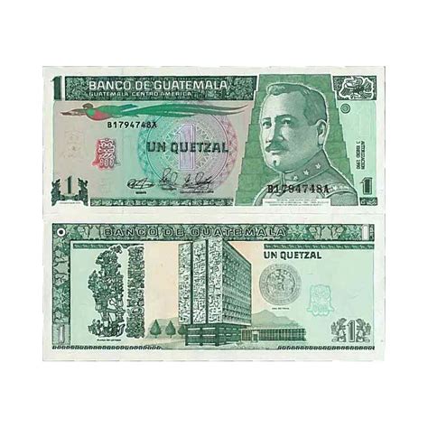 Billete De Banco Colección Guatemala Pk N° 73 1 Quetzal La Maison