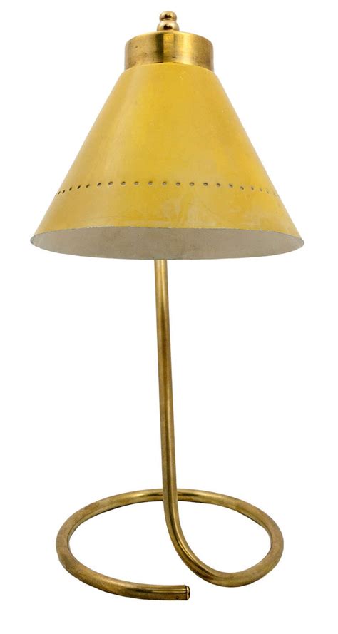 5 out of 5 stars. 1950s Gilt Metal Desk Lamp with Original Yellow-Painted ...