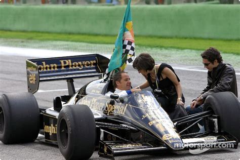 Gerhard Berger With Ayrton Sennas Sister Viviane And Her Son Bruno At
