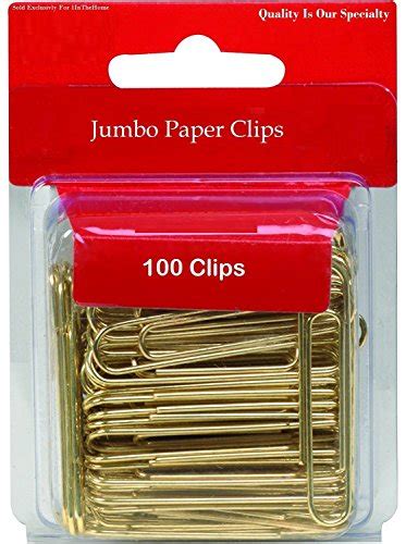 InTheOffice Jumbo Paper Clips Gold Smooth Pack Pricepulse