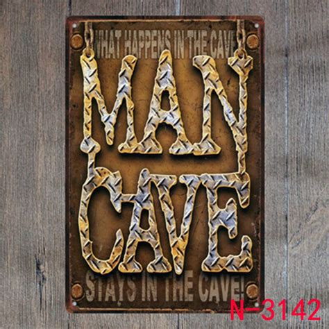 Man Cave Vintage Retro Metal Iron Painting Signs Poster Plaque Bar Pub