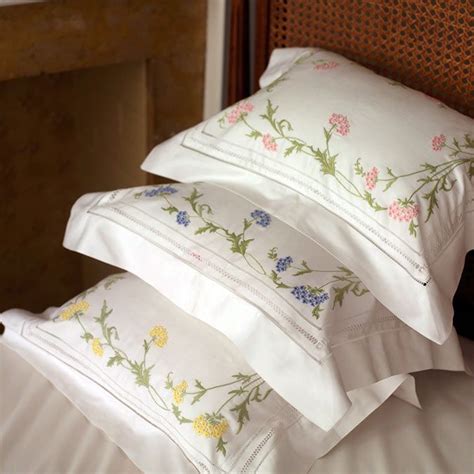 Pin By Mrs Gray Home On Embroidered Sheets And Linens Bed Linens Luxury Embroidered Bedding