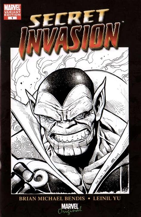 Secret Invasion Skrull Sketch Super Skrull Illuminati Jim Cheung
