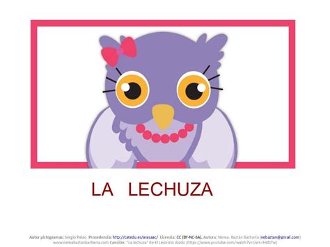 Canción La Lechuza Adaptada Con Pictogramas De El Leoncito Alado
