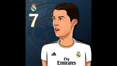 How to draw simple cartoon Cristiano Ronaldo - YouTube