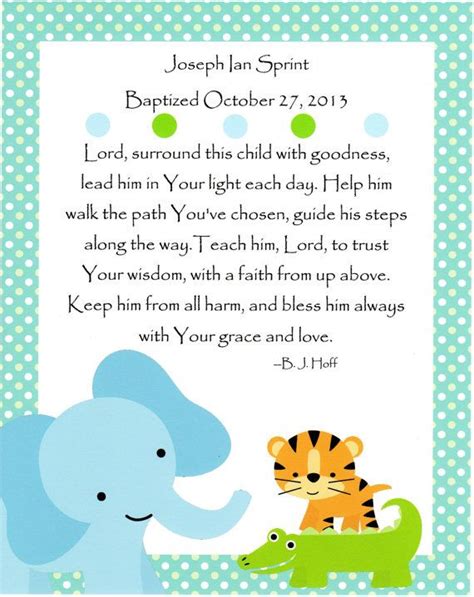 A Prayer For A Baby Boy Baptism T Nursery Art Kids Wall Art Baby