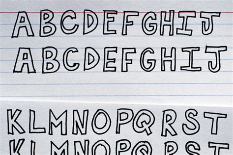 Drawing Block Letters A Z And Playing With Negative Space