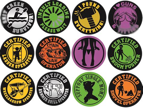 Buy 12 Pack Funny Hard Hat Stickers Funniest Motorcycle Welding