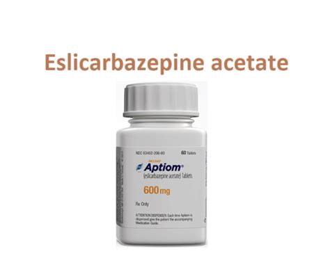 Eslicarbazepine Aptiom Uses Dose Side Effects Moa Brand Names