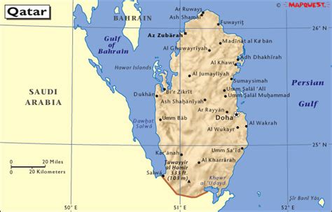 Qatar Map And Qatar Satellite Images