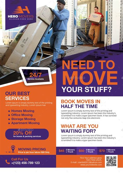 Moving Services Flyer Templates Brochure Template Flyer Template
