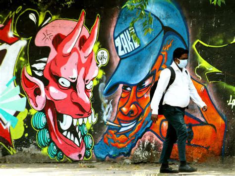 Coronavirus Pandemic Inspires The Art Of Graffiti In India Saluting