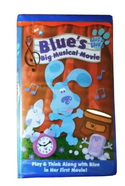 Blues Clues Blues Big Musical St Movie Vhs Nick Jr Clamshell Blue Tape Picclick Uk