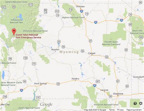 Grand Teton National Park On Map Of Wyoming