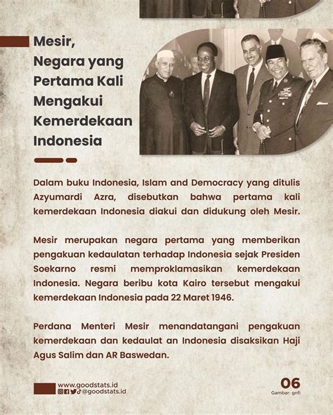 Negara Yang Pertama Kali Mengakui Kemerdekaan Indonesia Goodstats