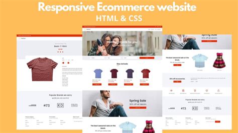 How To Make Ecommerce Website Using HTML And CSS Step By Step Create Responsive E Commerce