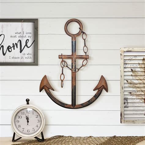 The Rustic Navy Anchor Nautical Decor Is Designed To Be A Rustic Accent