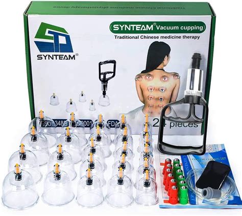 Synteam 24 Cup Vacuum Cupping Set Hijama Professional Biomagnetic Chinese Cupping
